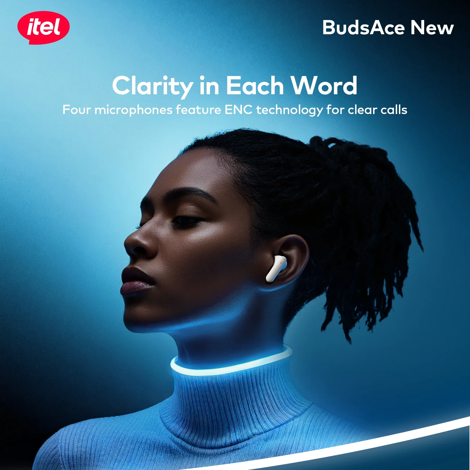 BudsAce New Wireless Earbuds – Premium Breathing Light, 13mm Driver, 4-Mic ENC - Image 7