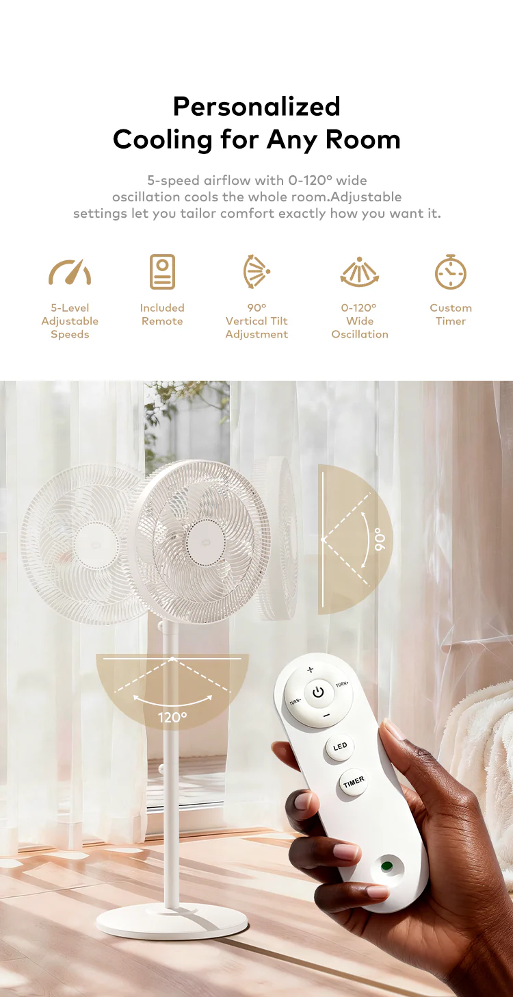 itel 16 Inch Solar Rechargeable Standing Fan-IF-SC16ST - Image 6