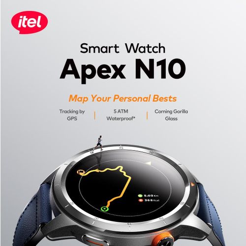 itel Apex N10 Smartwatch 1.43'' Amoled Digital Compass, 5ATM Waterproof, GPS Tracking - Image 3
