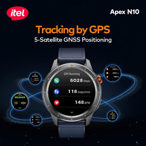 itel Apex N10 Smartwatch 1.43'' Amoled Digital Compass, 5ATM Waterproof, GPS Tracking - Image 9