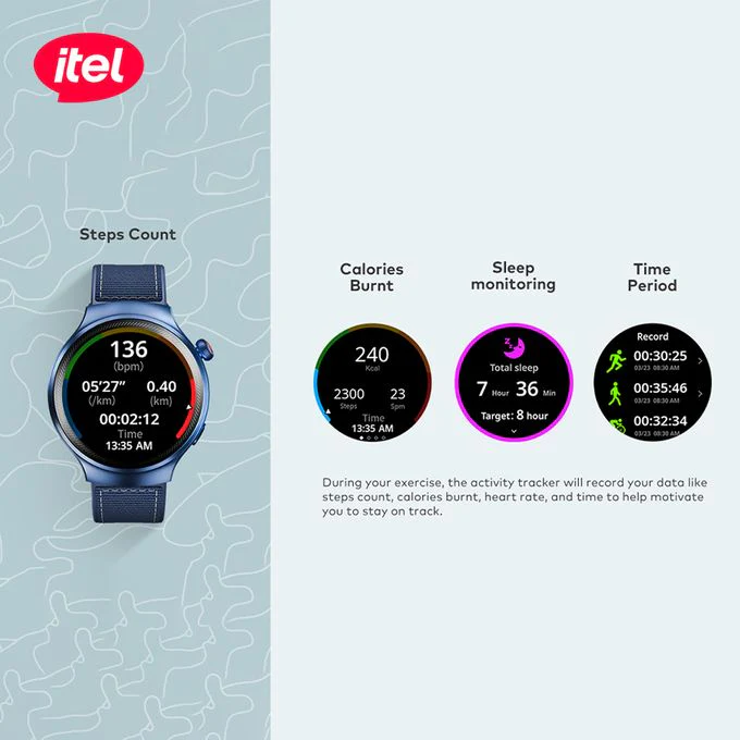 itel smart Watch Edge R1 Pro O43 Fast Charging AMOLED Display - Image 6